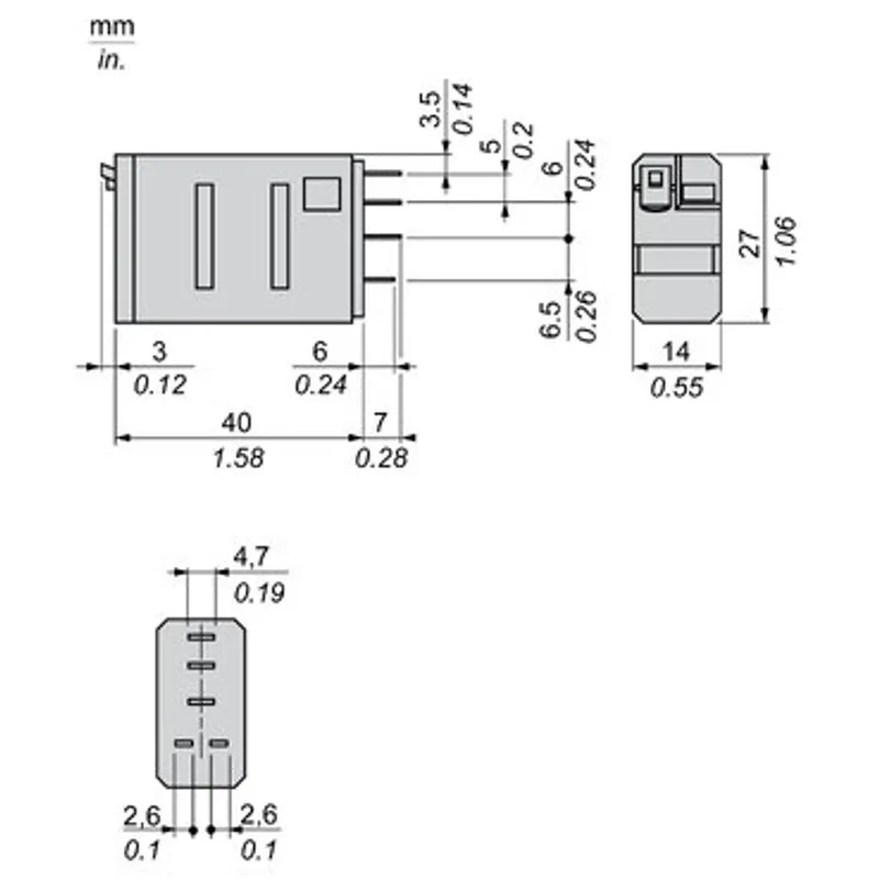 plug-in relay, Harmony electromechanical relays, 15A, 1CO, lockable test button, 120V AC — photo 2 of 10