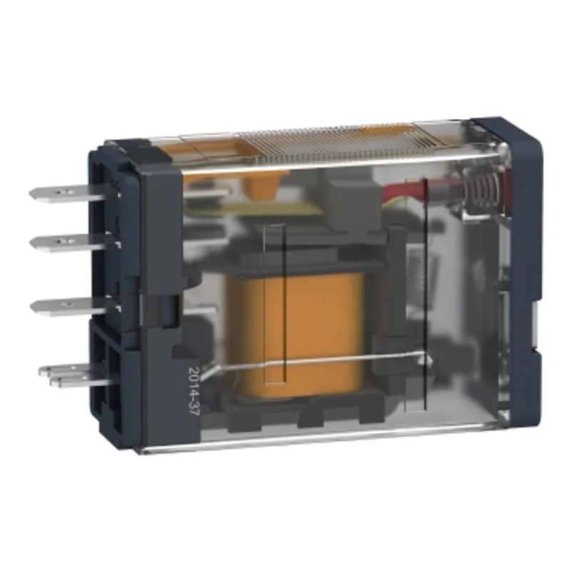 plug-in relay, Harmony electromechanical relays, 15A, 1CO, with LED, lockable test button, 24V AC — photo 4 of 10