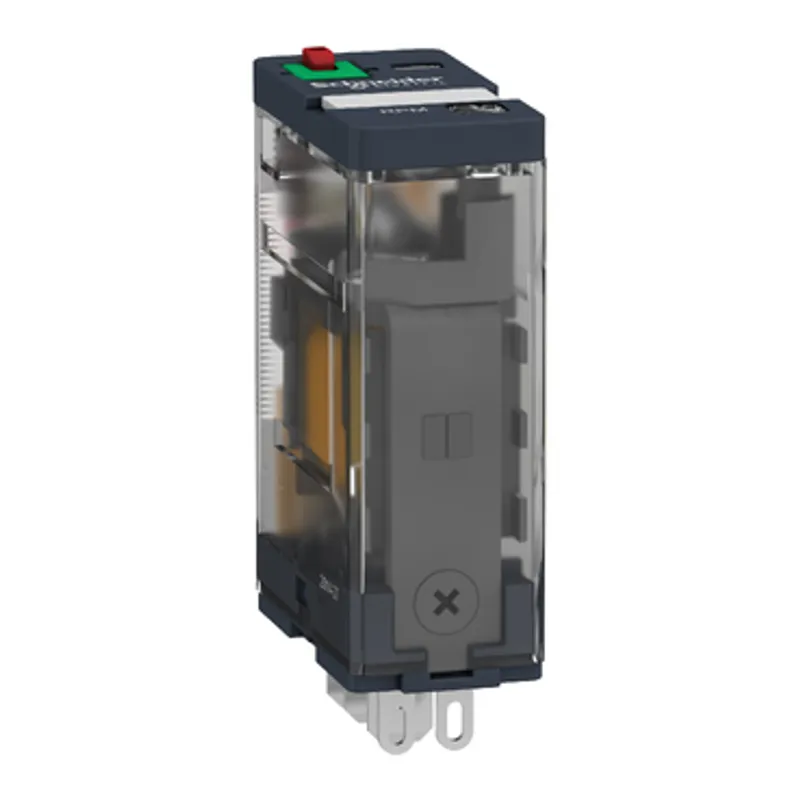 plug-in relay, Harmony electromechanical relays, 15A, 1CO, with LED, lockable test button, 24V DC — photo 5 of 10