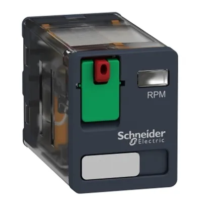 plug-in relay, Harmony electromechanical relays, 15A, 2CO, lockable test button, 120V AC