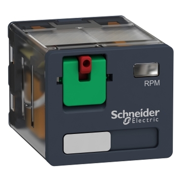 plug-in relay, Harmony electromechanical relays, 15A, 3CO, lockable test button, 120V AC