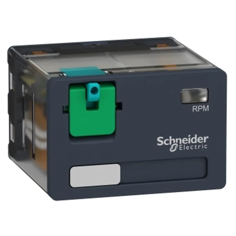 plug-in relay, Harmony electromechanical relays,  15A, 4CO, lockable test button, 24V DC — photo 1 of 10