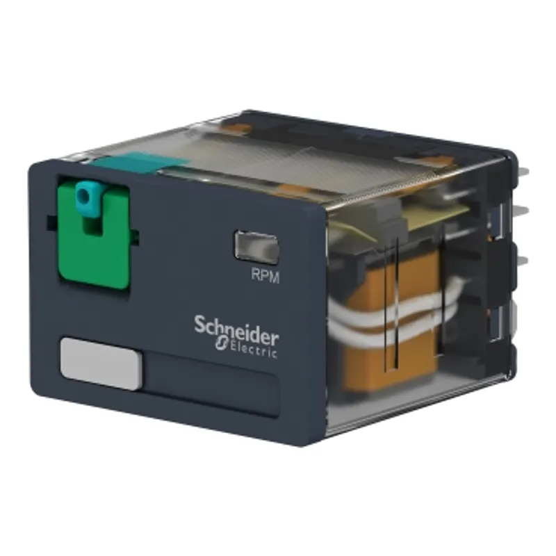 plug-in relay, Harmony electromechanical relays,  15A, 4CO, lockable test button, 24V DC — photo 7 of 10