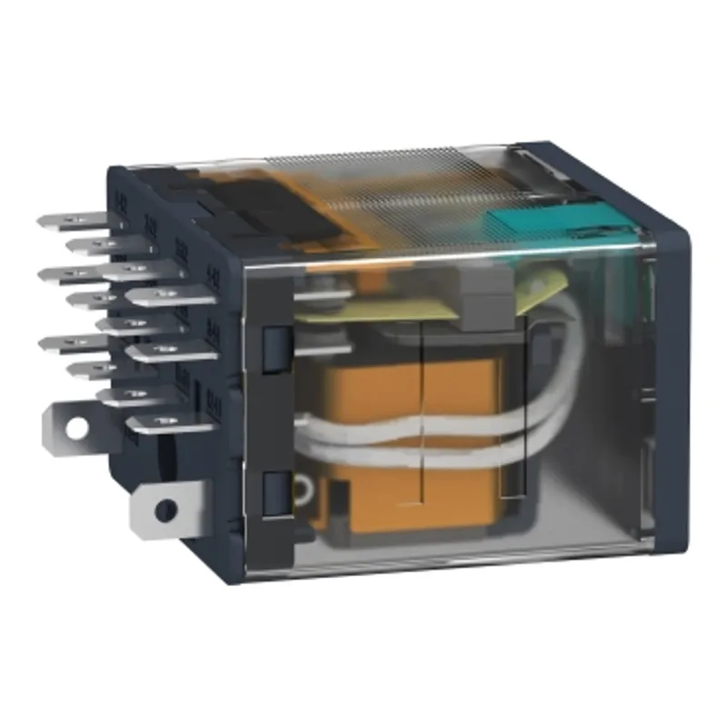 plug-in relay, Harmony electromechanical relays,  15A, 4CO, lockable test button, 24V DC — photo 8 of 10