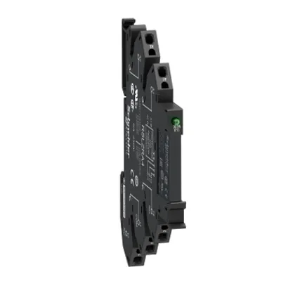 slim interface relay, Harmony Electromechanical Relays,  pre assembled, 6A, 1CO, with LED, spring terminals, 230V AC/DC
