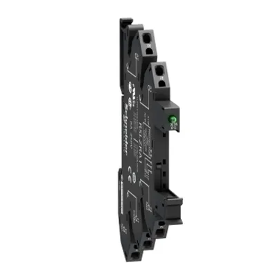 socket equipped with LED and protection circuit, Harmony Electromechanical Relays, for RSL1 relays, spring terminals, 110V AC DC