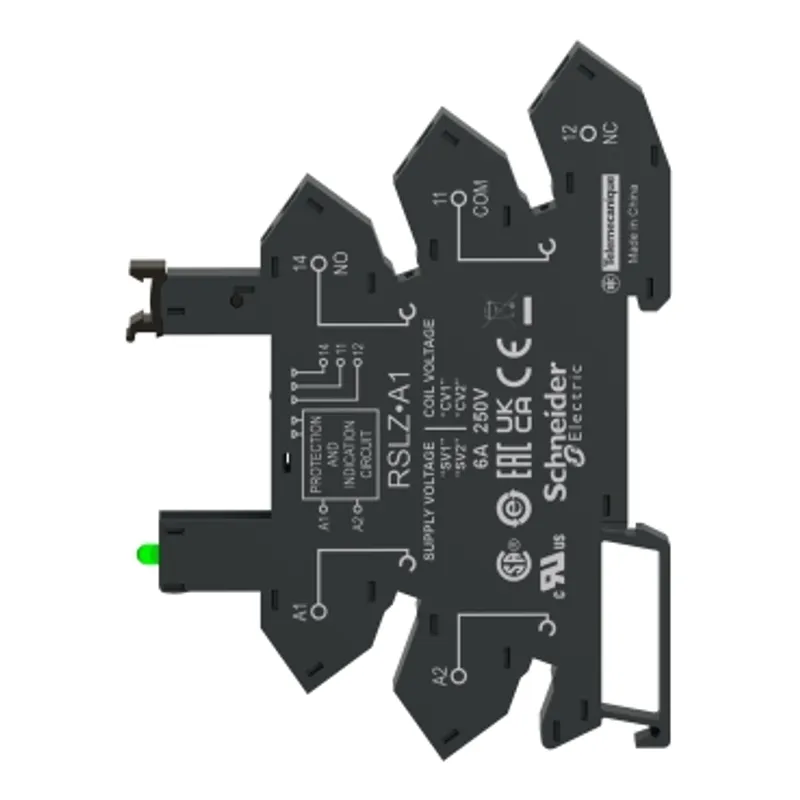 socket equipped with LED and protection circuit, Harmony Electromechanical Relays, for RSL1 relays, spring terminals, 110V AC DC — photo 5 of 10