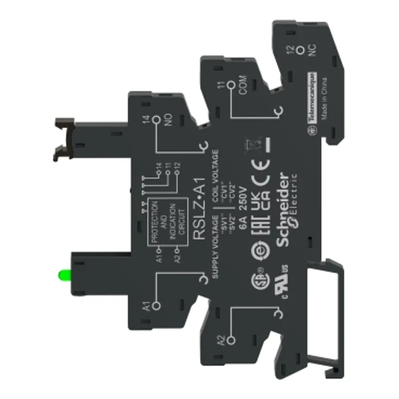socket equipped with LED and protection circuit, Harmony Electromechanical Relays, for RSL1 relays, srew connec to r, 110V AC DC — photo 7 of 9