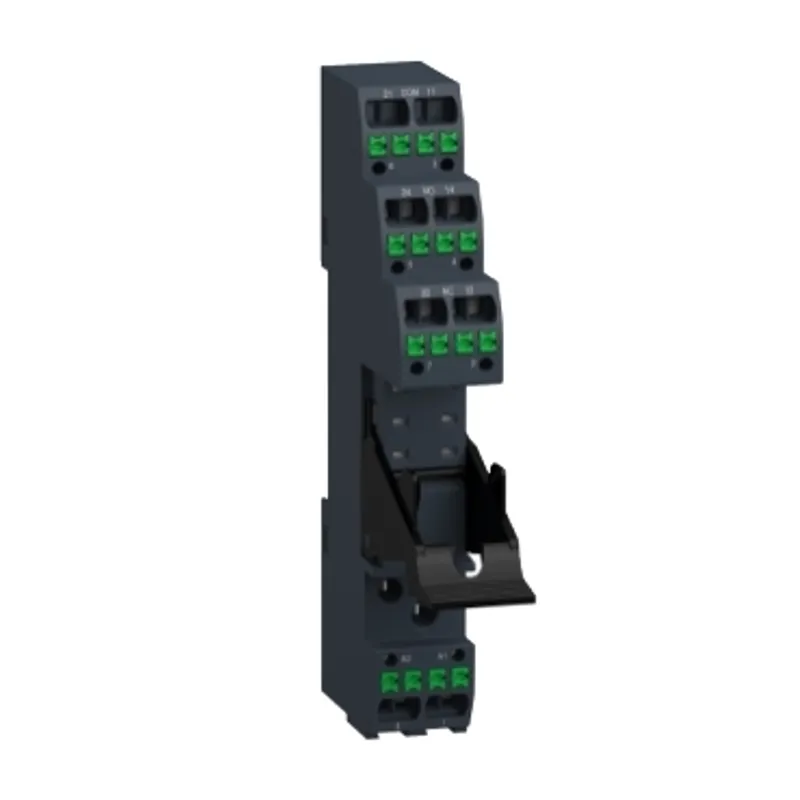 Push in socket with clamp, Harmony Electromechanical Relays, for RSB1A160 RSB2A080 relays, 10A, push in terminals, separate contact — photo 1 of 8