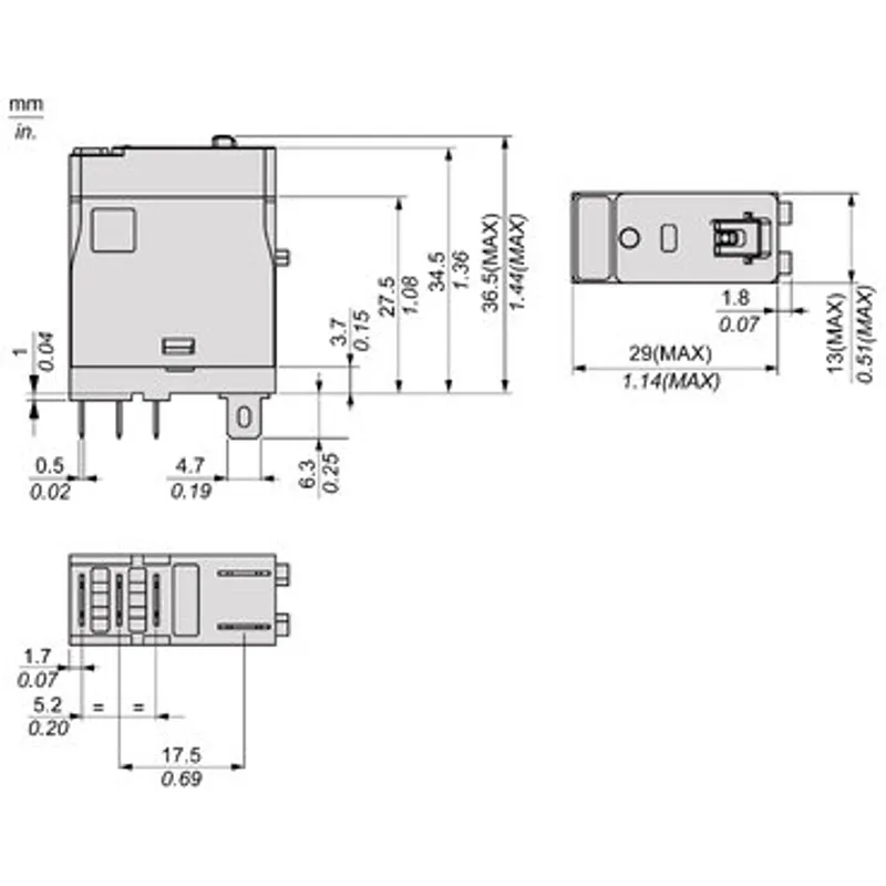 interface plug in relay, Harmony Electromechanical Relays, 10A, 1CO, with LED, lockable test but to n, 24V DC — photo 2 of 13