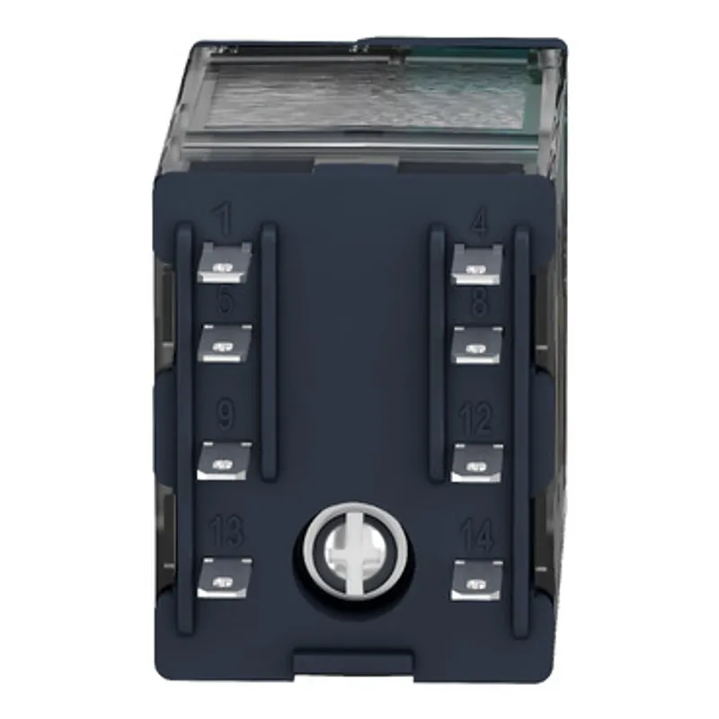 miniature plug in relay, Harmony Electromechanical Relays, 12A, 2CO, with LED, lockable test but to n, 24V DC — photo 6 of 13