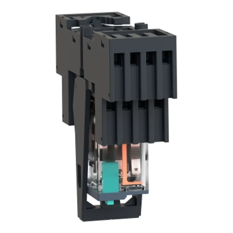 miniature plug in relay pre assembled, Harmony Electromechanical Relays, 6A, 4CO, lockable test but to n, mixed terminals socket, 24V AC — photo 6 of 13