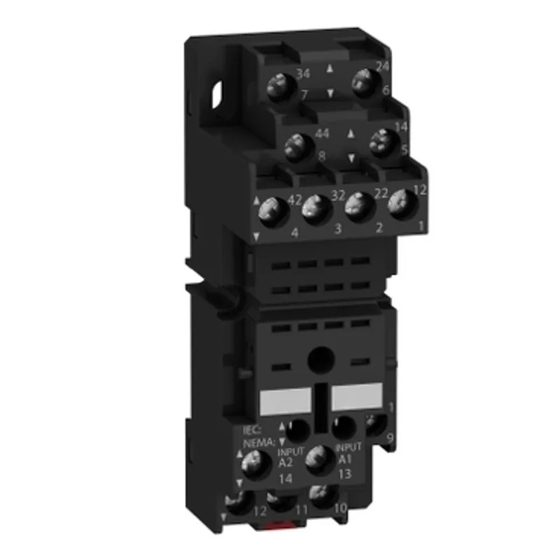 Harmony, plugin relay socket, mixed contact, 10 A, 250 V, screw clamp, for RXM2 or RXM4 relays — photo 1 of 14