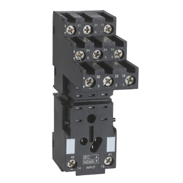 socket, Harmony Electromechanical Relays, for RXM3 relays, screw connec to rs, separate contact