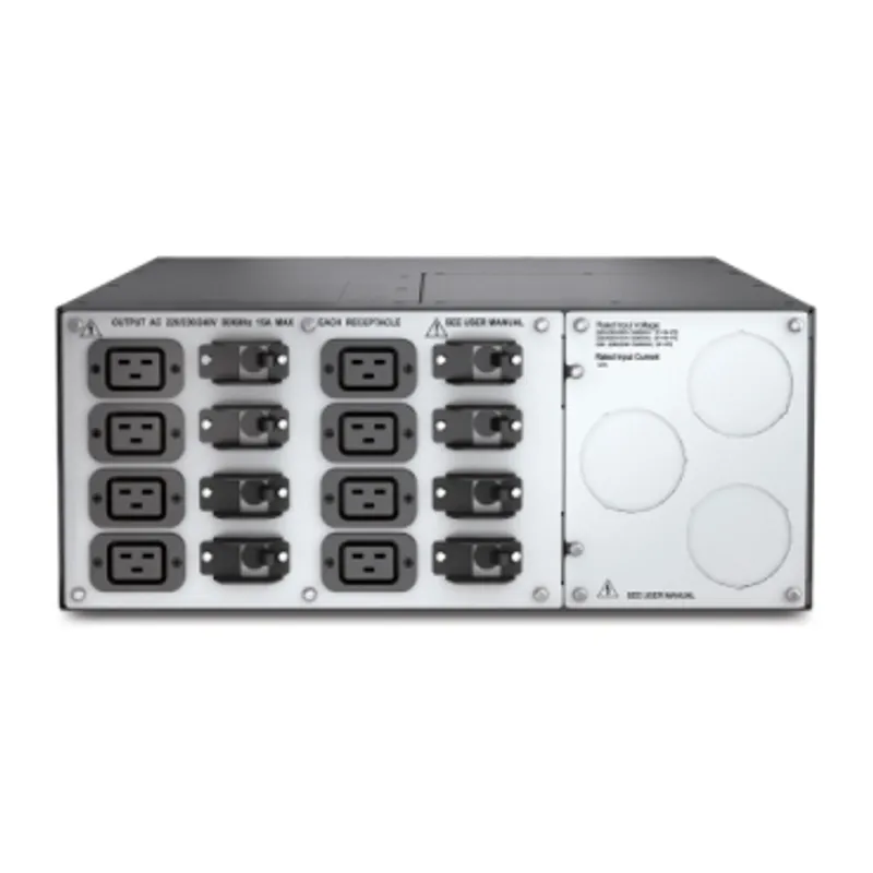 APC Service Bypass Panel, 230V, 125A, 2x hardwire input connectors, 8x IEC 60320 C19 outlets — photo 2 of 2