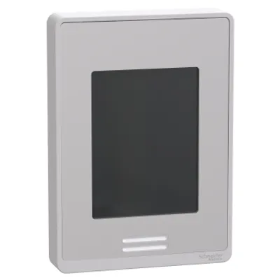 Hotel Low-Voltage Fan Coil Room Controller & Zone Controller: BACnet MS/TP, RH sensor & control, Silver Case/Fascia.
