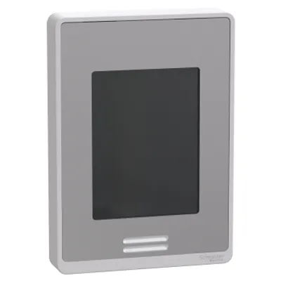 Hotel Line-Voltage Fan Coil Room Controller: BACnet MS/TP, RH sensor & control, Silver Case/Fascia