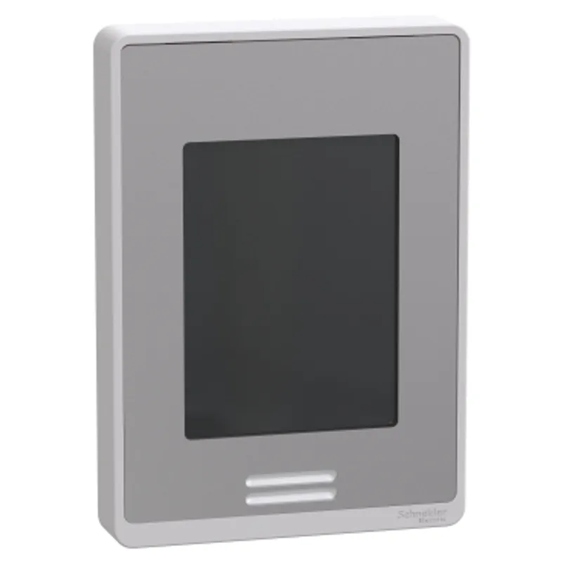 Hotel Line-Voltage Fan Coil Room Controller: BACnet MS/TP, RH sensor & control, Silver Case/Fascia