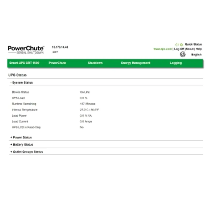 Software, PowerChute Serial Shutdown, unattended, graceful shutdown, UPS Monitoring & Configuration, Energy Management — photo 3 of 7