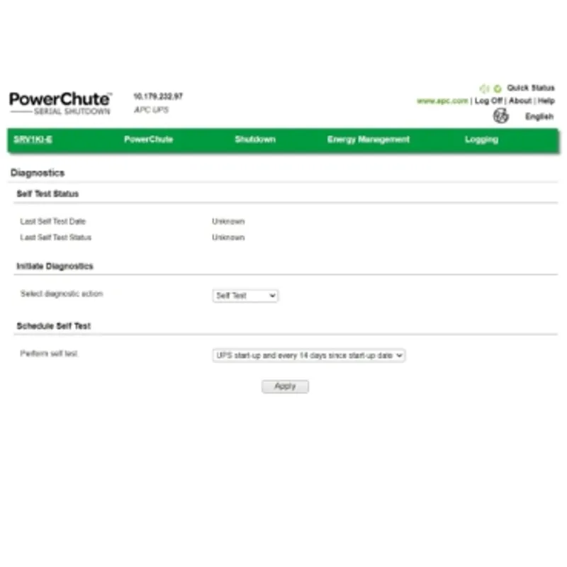 Software, PowerChute Serial Shutdown, unattended, graceful shutdown, UPS Monitoring & Configuration, Energy Management — photo 5 of 7