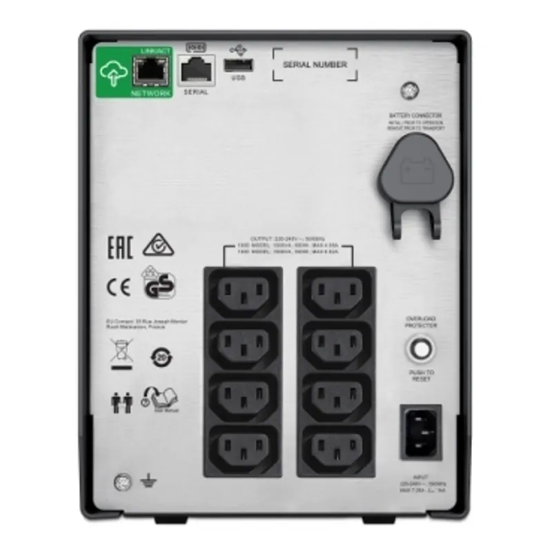 APC Smart-UPS C, Line Interactive, 1000VA, Tower, 230V, 8x IEC C13 outlets, SmartConnect port, USB and Serial communication, AVR, Graphic LCD — photo 2 of 5