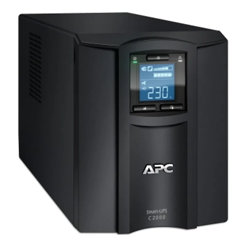 APC Smart-UPS C, Line Interactive, 2000VA, Tower, 230V, 6x IEC C13+1x IEC C19 outlets, USB and Serial communication, AVR, Graphic LCD — photo 1 of 3