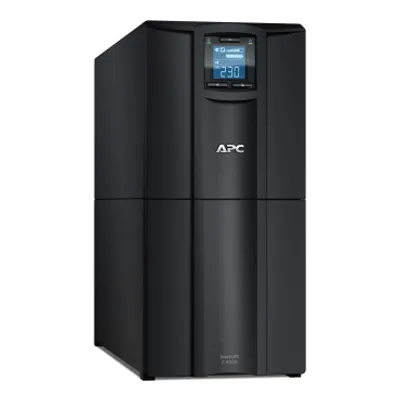 APC Smart-UPS C, Line Interactive, 3kVA, Tower, 230V, 8x IEC C13+1x IEC C19 outlets, USB and Serial communication, AVR, Graphic LCD