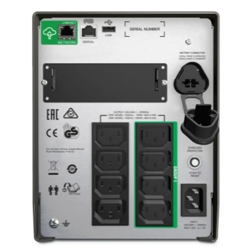 APC Smart-UPS, Line Interactive, 1000VA, Tower, 230V, 8x IEC C13 outlets, SmartConnect Port+SmartSlot, AVR, LCD — photo 3 of 4