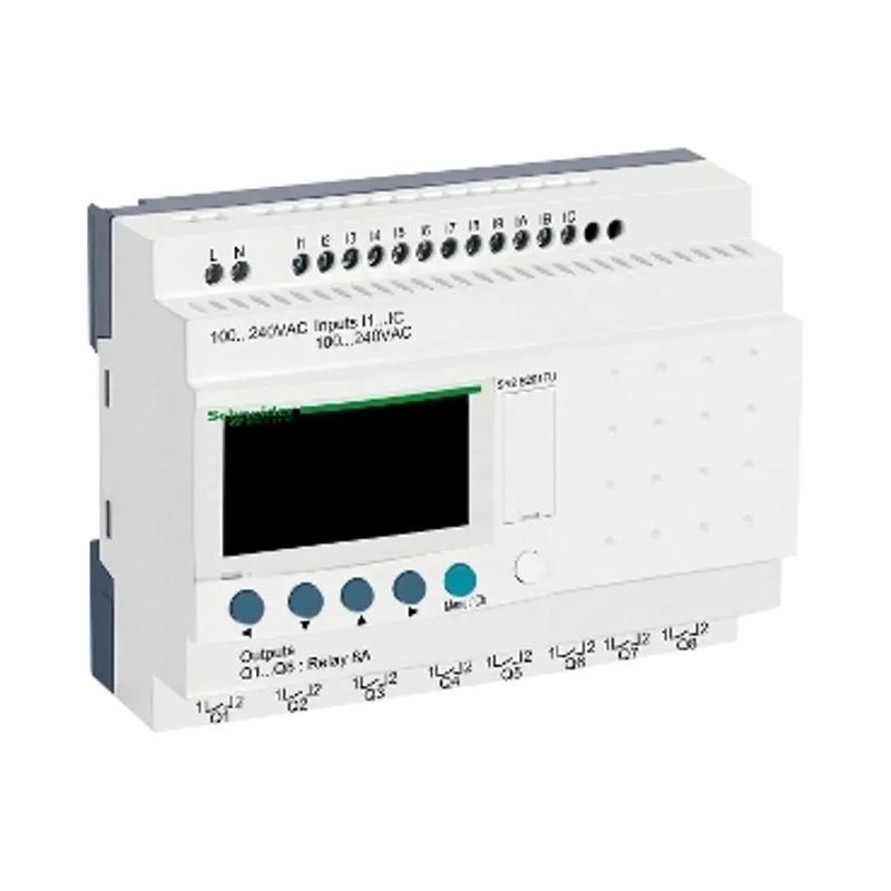 compact smart relay, Zelio Logic SR2 SR3, 20 IO, 100 to 240V AC, clock, display — photo 1 of 5