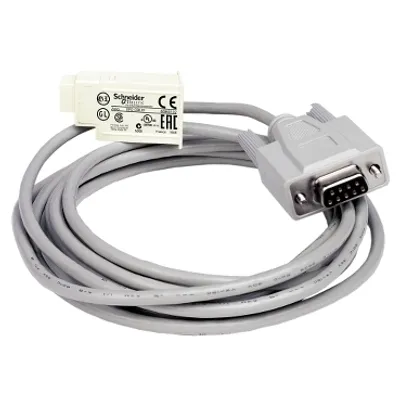 connecting cable, Zelio Logic SR2 SR3, SUB-D, 9 pin, PC, for smart relay, 3m