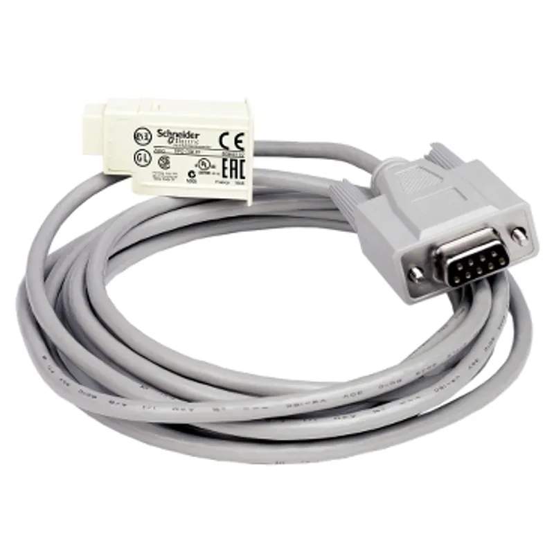 connecting cable, Zelio Logic SR2 SR3, SUB-D, 9 pin, PC, for smart relay, 3m