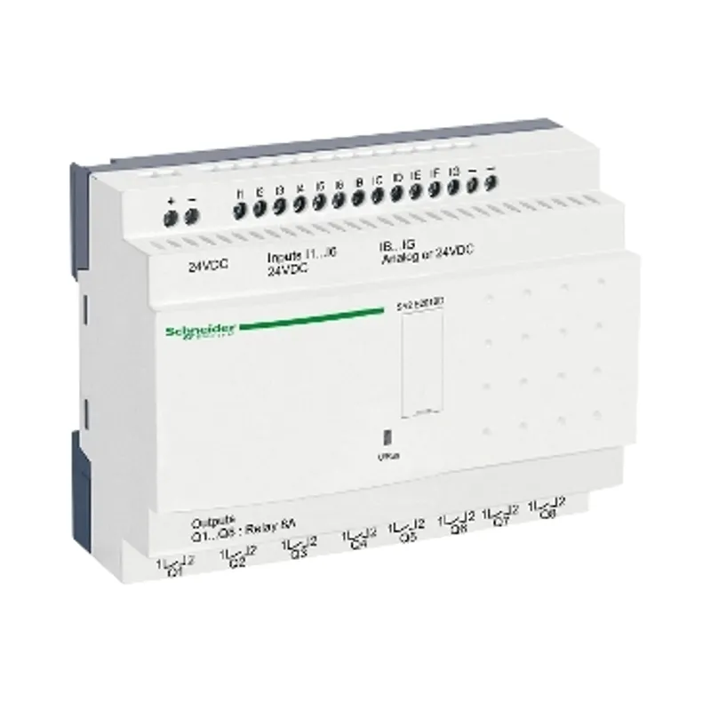compact smart relay, Zelio Logic SR2 SR3, 20 IO, 24V DC, clock, no display — photo 1 of 4