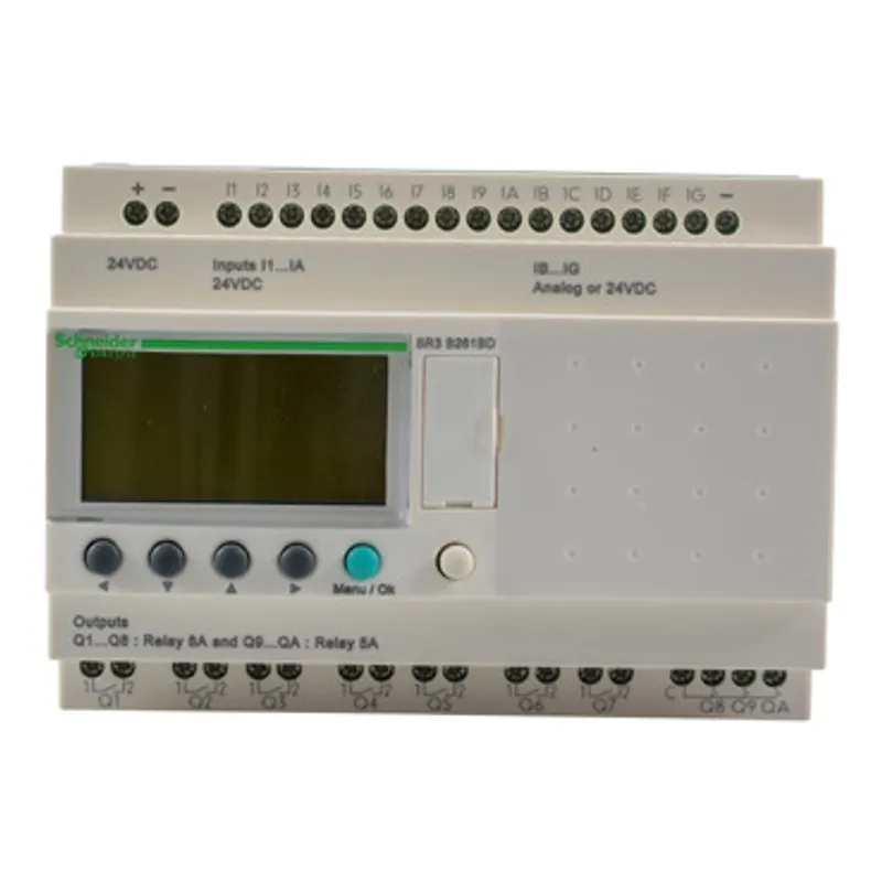 modular smart relay, Zelio Logic SR2 SR3, 26 IO, 24V DC, clock, display, 10 relay outputs — photo 3 of 5