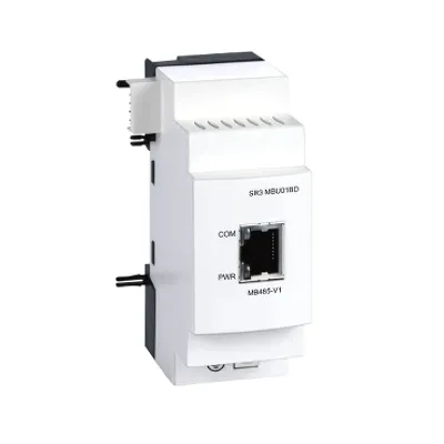 Schneider Electric SR3MBU01BD – Communication module, Zelio Logic SR2 SR3, modbus slave, 24V DC, smart relay