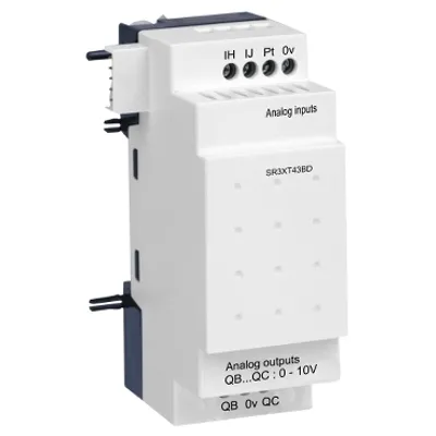 analogue IO extension module, Zelio Logic SR2 SR3, 4 IO, 24V DC