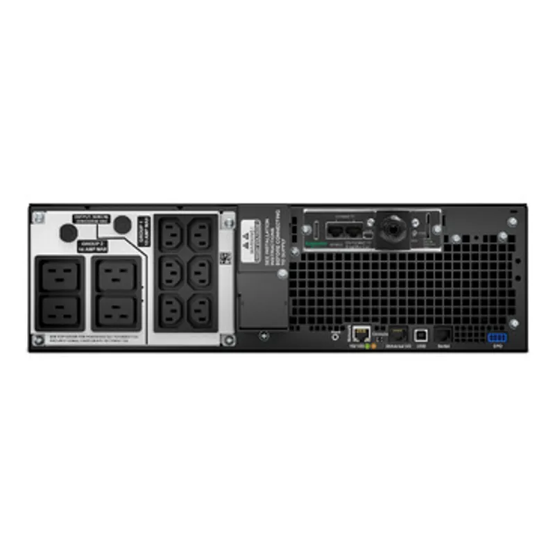 APC Smart-UPS On-Line, 5kVA, Rackmount 3U, 230V, 6x C13+4x C19 IEC outlets, Network Card+SmartSlot, Extended runtime, W/ rail kit, Marine — photo 3 of 12