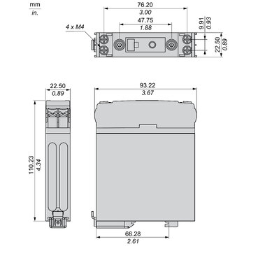 DIN rail mount relay,  Harmony Solid State Relays, 20A, zeroVoltage switching, relay configuration, input 4...32V DC, output 48...600V AC — photo 2 of 8