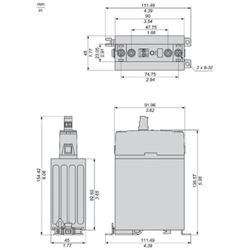 single phase panel, Harmony Solid State Relays, 45A, DIN rail mount, zero voltage switching, input 90...280 V AC DC,  output 48...600 V AC — photo 2 of 8