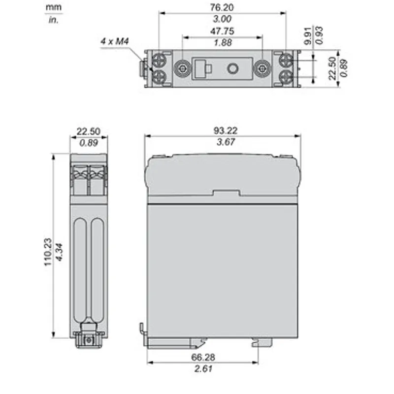 DIN rail mount relay,  Harmony Solid State Relays, 30A, DC switching, input 4 to 32V DC, output 1 to 150V DC — photo 2 of 8