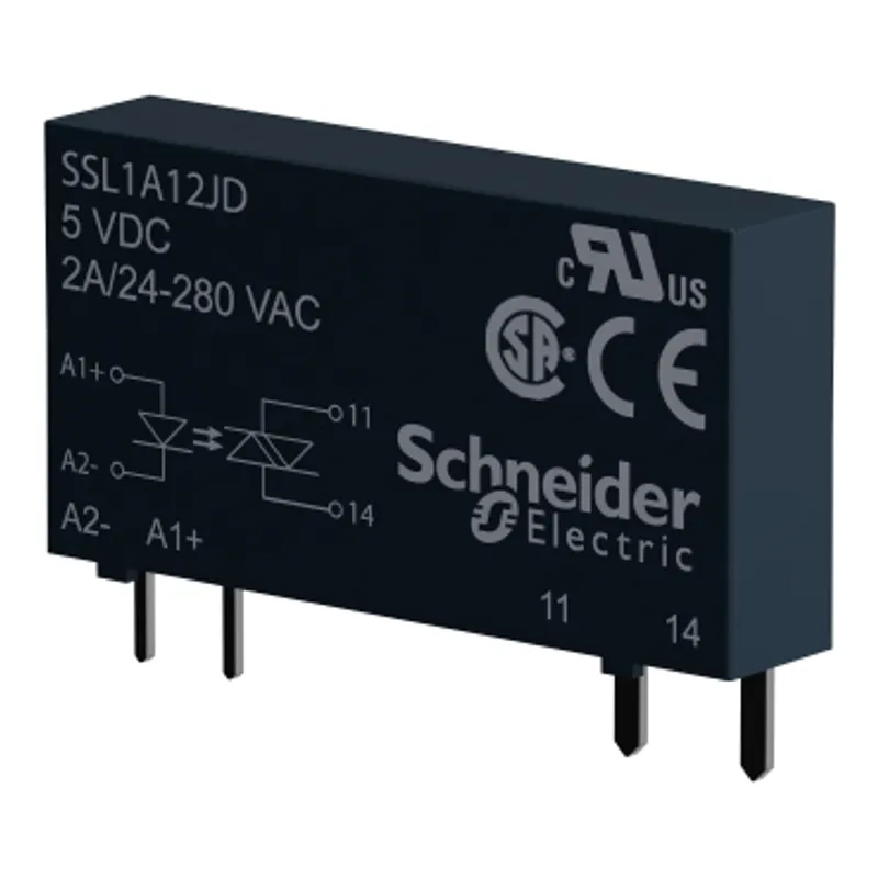plug in relay, Harmony Solid State Slim Relays, 2A, zero voltage switching, input 3 to 12V DC, output 24 to 280V AC — photo 9 of 12