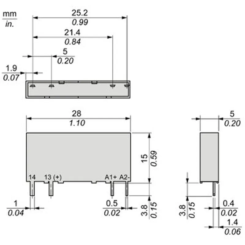 plug in relay, Harmony Solid State Slim Relays, 3.5A, DC switching, input 15 to 30V DC, output 1 to 24V DC — photo 2 of 9