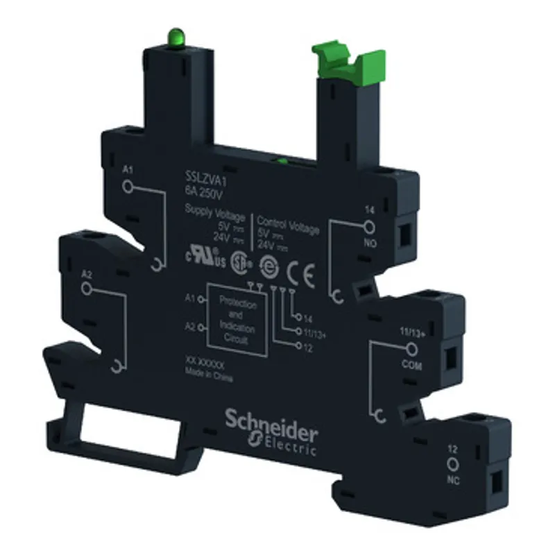 socket equipped with LED and protection circuit, Harmony Solid State Relays, for SSL relays, screw connec to rs, 5 to 24V DC — photo 8 of 9