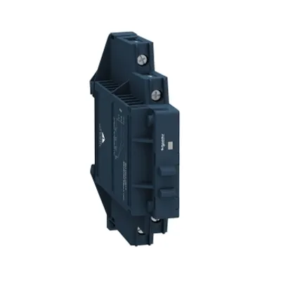 single phase relay, Harmony Solid State Modular Relayss, 12A, DIN rail mount, zero voltage switching, input 4 to 32V DC, output 24 to 280V AC