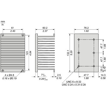 heat sink, Harmony Solid State Relays, thermal resistance 1 degree C W — photo 2 of 3