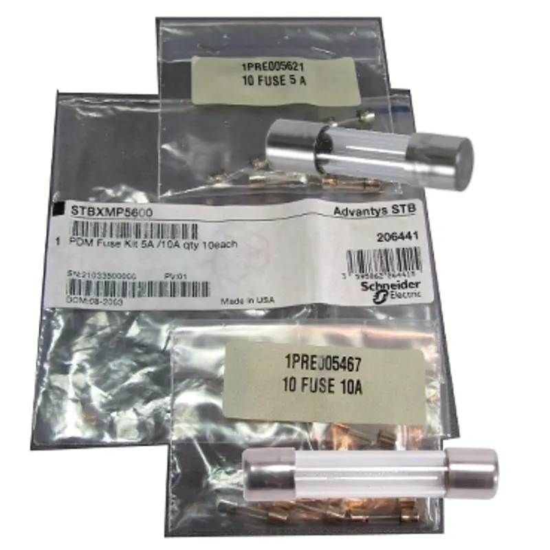 Modicon STB - PDM fuse kit - for I/O module - 5 fuses 10 A