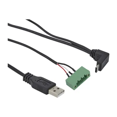 USB-C cable, SpaceLogic, Advanced Display Y-shaped connector, 1.35m (4.43ft), 24VDC, for AS/AS-P/AS-B