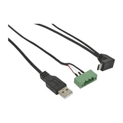 SpaceLogic HMI USB-C Cable, Y-Shaped isolated, 2.85 m (9.35 ft), supports 24 VDC/AC, for AS/AS-P/AS-B