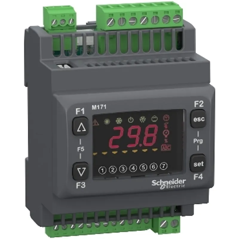 Controller, Modicon M171/172/173, optimized display 14 IO, 100-240V AC