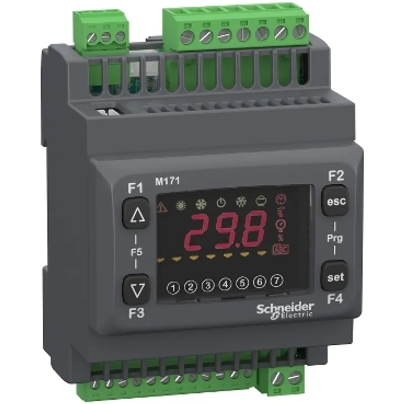 Controller, Modicon M171/M172/M173, optimized optimized, display 14 IO, Modbus, 100-240V AC