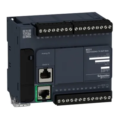 Logic controller, Modicon M221, 24io tr.npn ethernet
